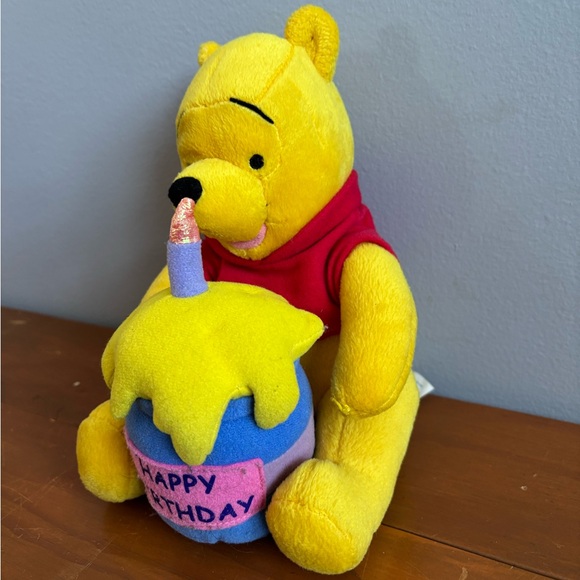 Disney - Winnie the Pooh “Happy Birthday” Honey Pot Plush 🍯 - Picture 3 of 10